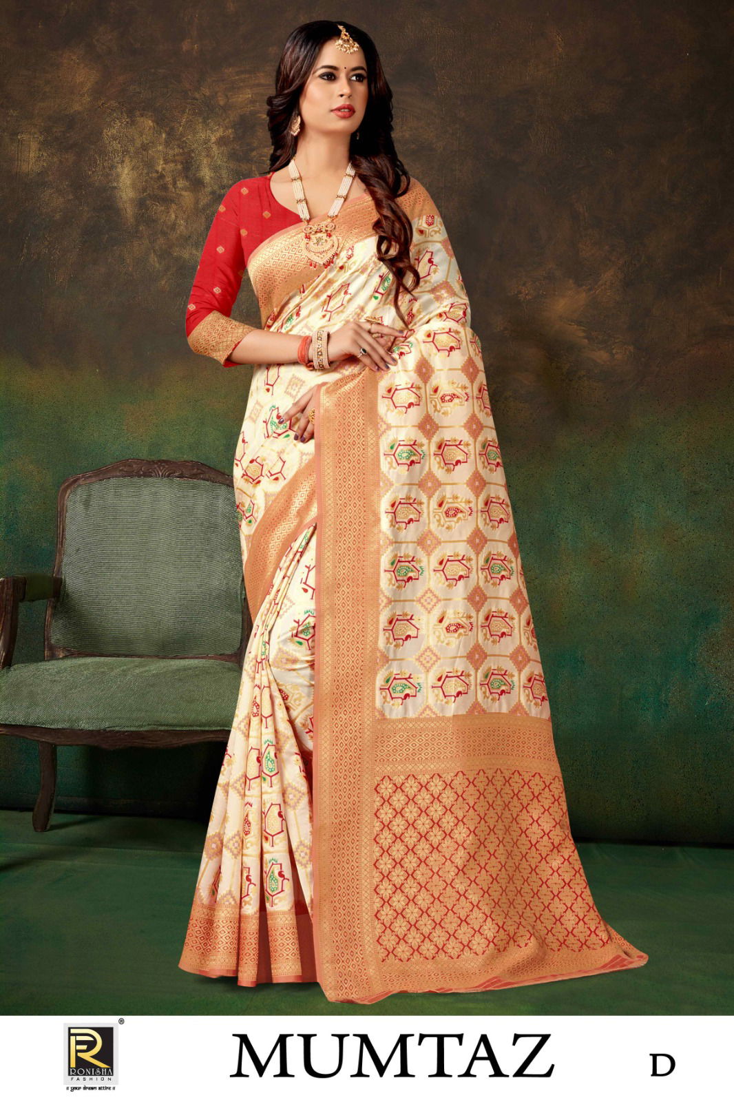 Ronisha Mumtaz Banarasi Silk Fancy Designer Saree Collection
